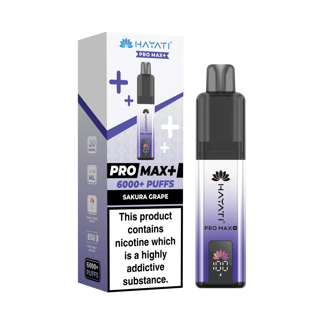 Box of 5 Hayati Pro Max Plus 6000 Puffs Prefilled Vape Kit