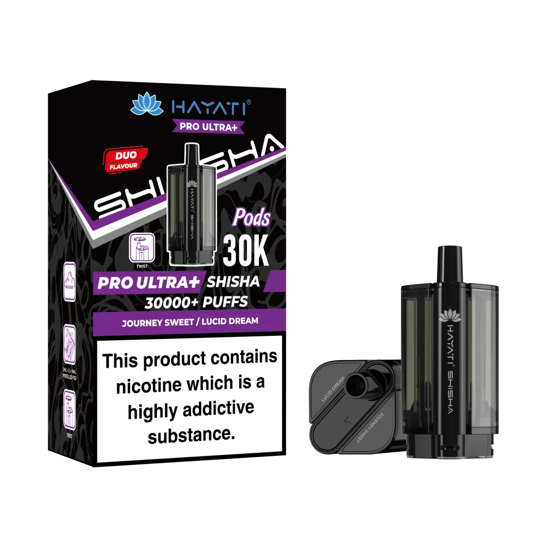 Box of 10 Hayati Pro Ultra+ Shisha 30K Refill Pods